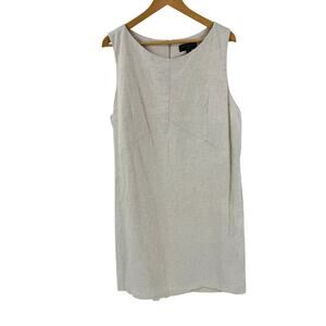 Banana Republic Factory Tan Linen Blend Scoop-Neck Shift Dress Size XL